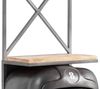 Barregal Traktor massivum Bikes und Bars grau 90x154x38 cm Metall Holz mit Glashalter Minibar Flaschenregal Industrial Design Hausbar Bild 4