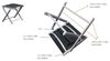 INDA-Exclusiv Armlehnstuhl Garten Klapphocker Fußhocker Silbergrau/Schwarz Aluminium - Textilen Bild 4