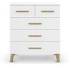 rauch Aditio Box, Kommode, 5 Schubladen, Massivholz-Fuß, mit Softclose-Funktion, Farbe Weiß, BxHxT 80x92x44cm Bild 5