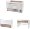 Lorelli Babybett Dream 60 x 120 cm umbaubar Schreibtisch Kinderbett Schaukelbett hellbraun weiß Bild 4