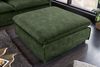riess-ambiente Sitzhocker HEAVEN 100cm dunkelgrün · Hussensofa inkl. Kissen & abnehmbaren Bezug (Einzelartikel, 1 St), Wohnzimmer-Hocker · Samt-Bezug · Federkern-Polsterung · Landhausstil Bild 2
