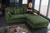 riess-ambiente Sitzhocker HEAVEN 100cm dunkelgrün · Hussensofa inkl. Kissen & abnehmbaren Bezug (Einzelartikel, 1 St), Wohnzimmer-Hocker · Samt-Bezug · Federkern-Polsterung · Landhausstil Bild 3