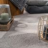 Paco Home Waschbarer Teppich Wohnzimmer Schlafzimmer Kurzflor rutschfest Flauschig Weich Moderne Einfarbige Muster, Grösse:200 cm Quadrat, Farbe:Grau Bild 3
