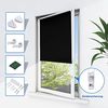 Verdunklungsrollo Thermo Rollos Klemmfix ohne Bohren 105x130 cm(BxH) Schwarz Verdunklungsrollo Lichtundurchlässig Fensterrollo Sicht-und Sonnenschutz Wand-und Deckenmontag Rollo für Fenster und Tür Bild 5