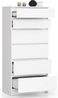 AKORD Kommode K60 mit 6 Schubladen | für das Wohnzimmer Schlafzimmer Schrank Büro Arbeitszimmer | Modernes Funktionales Design | B60 x H130 x T40 cm, Gewicht 43kg | Weiß Bild 4