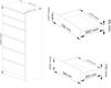 AKORD Kommode K60 mit 6 Schubladen | für das Wohnzimmer Schlafzimmer Schrank Büro Arbeitszimmer | Modernes Funktionales Design | B60 x H130 x T40 cm, Gewicht 43kg | Weiß Bild 3