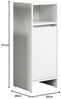 trendteam smart living - Basix - Kommode - Weiß Matt - Mehrzweckschrank - (BxHxT) 32 x 81 x 28 cm - griffloser Badezimmerschrank mit offenem Fach - inkl. weißer oder grauer Blende Bild 3