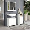 trendteam smart living - Basix - Kommode - Weiß Matt - Mehrzweckschrank - (BxHxT) 32 x 81 x 28 cm - griffloser Badezimmerschrank mit offenem Fach - inkl. weißer oder grauer Blende Bild 2