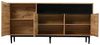 FurnitureR Stylischer Wohnzimmerschrank aus Holz mit Schwarzem Element, Langlebiger Metallrahmen, Modernes Design für Minimalistischen Wohnstil, Platzsparend Bild 3