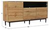 FurnitureR Stylischer Wohnzimmerschrank aus Holz mit Schwarzem Element, Langlebiger Metallrahmen, Modernes Design für Minimalistischen Wohnstil, Platzsparend Bild 2