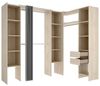 Dmora - Großer Kleiderschrank Bestone, Schlafzimmermöbel, Schrank, Garderobe, 234x141 h205 cm, Eiche Bild 2