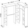 Dmora - Großer Kleiderschrank Bestone, Schlafzimmermöbel, Schrank, Garderobe, 234x141 h205 cm, Eiche Bild 5