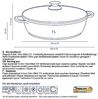 kela Servierpfanne Kerros, Länge: 36 cm, 7 L, Aluguss, Allherdboden, feuerfester Glasdeckel mit Edelstahlknopf, antihaftbeschichtet, hitzebeständig bis 180° C mit Deckel, bis 230° C ohne Deckel, 11555 Bild 3