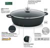 kela Servierpfanne Kerros, Länge: 36 cm, 7 L, Aluguss, Allherdboden, feuerfester Glasdeckel mit Edelstahlknopf, antihaftbeschichtet, hitzebeständig bis 180° C mit Deckel, bis 230° C ohne Deckel, 11555 Bild 4
