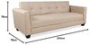 Menzzo Clayton Schlafsofa, Stoff, Beige, 200 Bild 3