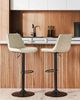 Set mit 2 Barstühlen DUBROVNIK Kunstleder drehbar Helles Beige Bild 2