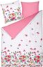 Bettwäsche-Set Blumenmuster LARYNHILL 155x220 cm Baumwoll-Satin Rosa Bild 4