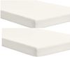 DuDu N Girlie Reisebett Baumwolle Jersey Spannbettlaken Blatt, 65x95 cm, cremefarben, 2 Stück Bild 1