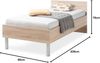 Bett >Olli< in Sonoma-Eiche - 96x76x206cm (BxHxT) Bild 2