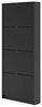 Schuhschrank mit vier Türen, Farbe Schwarz, 70,3 x 162 x 16,55 cm Bild 4