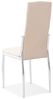 Somnia Descanso - Set mit 6 gepolsterten Stühlen für Wohnzimmer, Esszimmer, beige Finish und verchromte Beine, Modell LYA, Maße: 43 cm (B) x 48 cm (T) x 99,5 cm (H) Bild 5