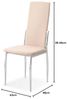 Somnia Descanso - Set mit 6 gepolsterten Stühlen für Wohnzimmer, Esszimmer, beige Finish und verchromte Beine, Modell LYA, Maße: 43 cm (B) x 48 cm (T) x 99,5 cm (H) Bild 3