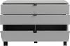 FORTE Poole Sideboard 110, Sideboard mit 3 großen Schubladen, Moderne Kommode, Holzwerkstoff, Grau, 110,1 cm breit x 73,1 cm hoch x 52,5 cm tief Bild 5