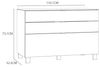 FORTE Poole Sideboard 110, Sideboard mit 3 großen Schubladen, Moderne Kommode, Holzwerkstoff, Grau, 110,1 cm breit x 73,1 cm hoch x 52,5 cm tief Bild 2