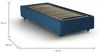 Talamo Italia - Einzelbett Asia, Bettkasten mit Stoffbezug, 100 % Made in Italy, Öffnung vorne, geeignet für Matratze 80x190 cm, Blau Bild 2