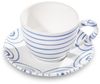 Gmundner Keramik Blaugeflammt, Teetasse Maxima mit Unterteller Bild 2