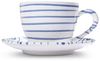 Gmundner Keramik Blaugeflammt, Teetasse Maxima mit Unterteller Bild 3