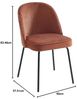 Vente-unique - ALPALI Stuhl SamtStoff Rot - B 57,5 cm x H 83,5 cm x L 50 cm Bild 3