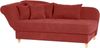 Selma Recamiere mit Armteil links klappbar Veloursstoff Terracotta Buche Natur Bild 2
