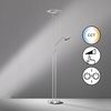 Fischer & Honsel 40490 LED Stehleuchte Tallri nickelfarben mit Leseleuchte CCT Bild 3