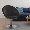 Loungesessel mit Armlehne aus Samt - Modell Timo schwarz Bild 2