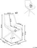 Esszimmerstuhl 2er Set HAILEY Kunstwildleder Goldbraun Bild 3