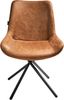 Esszimmerstuhl 2er Set HAILEY Kunstwildleder Goldbraun Bild 4
