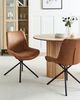 Esszimmerstuhl 2er Set HAILEY Kunstwildleder Goldbraun Bild 2