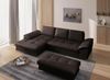 Cavadore Eckcouch Castiel mit Federkern / Ecksofa mit großem Longchair, Sitztiefenverstellung und mattschwarzen Metallfüßen / 301 x 89 x 176 / Echtleder, Dunkelbraun Bild 2