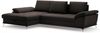 Cavadore Eckcouch Castiel mit Federkern / Ecksofa mit großem Longchair, Sitztiefenverstellung und mattschwarzen Metallfüßen / 301 x 89 x 176 / Echtleder, Dunkelbraun Bild 4