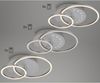 BRILONER - LED Deckenlampe mit kleinen LED-Dots, warmweißes Licht, Schwenkbare Deckenleuchte, LED Lampe Alufarbig, 24W Wohnzimmerlampe mit Speicherfunktion, 400 x 300 x 75 mm (LxBxH), Silber Bild 4