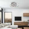 BRILONER - LED Deckenlampe mit kleinen LED-Dots, warmweißes Licht, Schwenkbare Deckenleuchte, LED Lampe Alufarbig, 24W Wohnzimmerlampe mit Speicherfunktion, 400 x 300 x 75 mm (LxBxH), Silber Bild 2