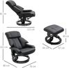 HOMCOM Massagesessel Relaxsessel mit Hocker, Relaxliege, Relaxsessel mit Liegefunktion (Liegesessel, 2-St, Fernsehsessel), bis 120 kg belastbar Bild 3