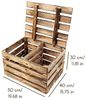 Creative Deco Holzkiste Vintage Holztruhe mit Deckel & Regal 50 x 40 x 30 cm Bild 3