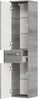 Midischrank Atlanta / Alika , Holzwerkstoff, Metall , Grau , 30 x 141 x 33 cm Bild 4