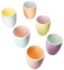 MamboCat Becher Pastello 6er Set Kaffeebecher ohne Henkel 330ml bunt Steingut-Tasse, Steingut Bild 2