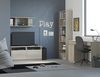 Iconico Home MIK TV-Schrank mit Hohlraumfächern und 2 Flügeltüren mit integrierten Griffen, Holzwerkstoff, Eiche, 120x44,5xh53,5 cm Bild 5