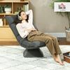 HOMCOM Bodenkissen Bodenstuhl Drehbar Bodensessel mit 5-Fach Verstellbarer Rückenlehne, für Wohnzimmer Gaming & Lesen Dunkelgrau Bild 2