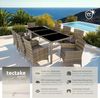 tectake Sitzgruppe Rattan Sitzgruppe, (Set, 9-tlg), mit Aluminiumgestell Bild 2