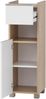 Schildmeyer Seitenschrank, Holzwerkstoff, Eiche hell Dekor/weiß matt, 30,2 x 33 x 94,7 cm Bild 4